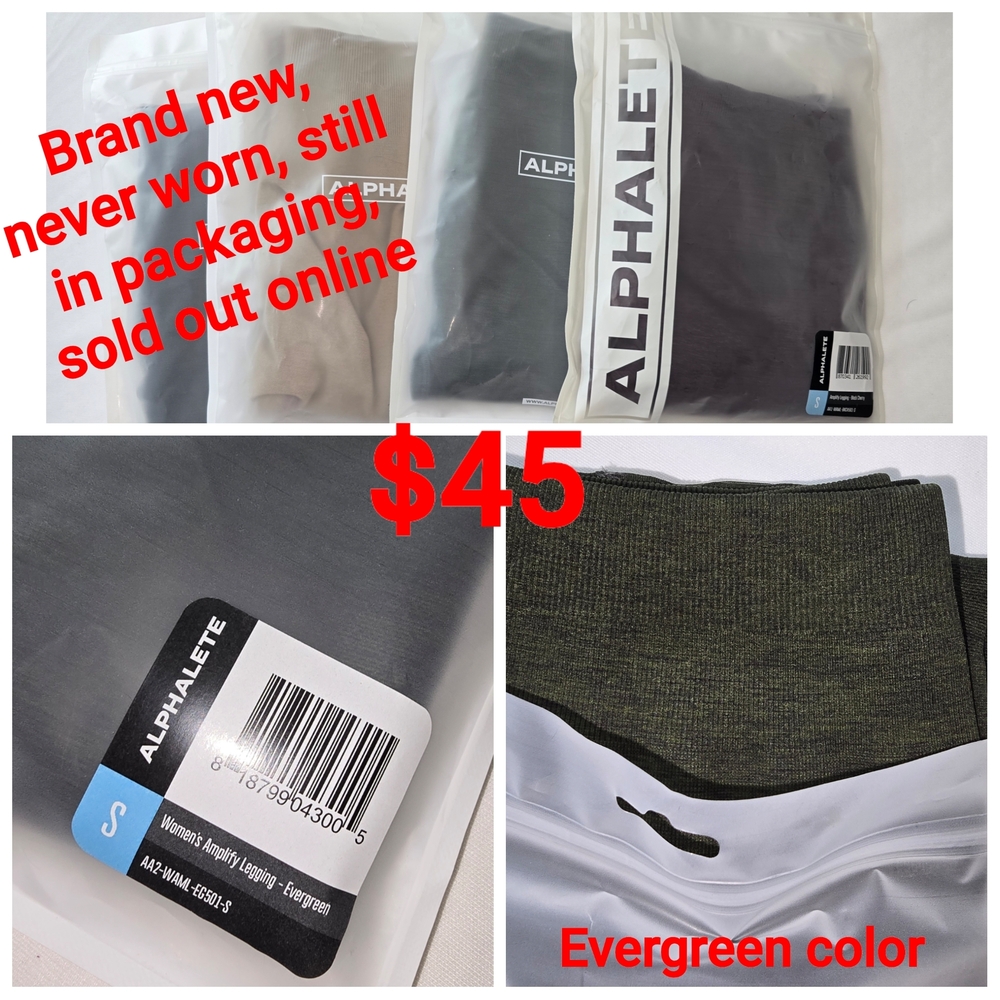 Alphalete Women's Amplify Leggings - S - Evergreen - BNWT